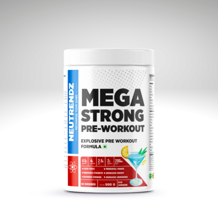 MEGA STRONG PRE WORKOUT 500gm Blue Lemonade