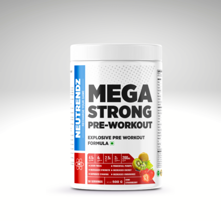MEGA STRONG PRE WORKOUT 500gm Kiwi Strawberry