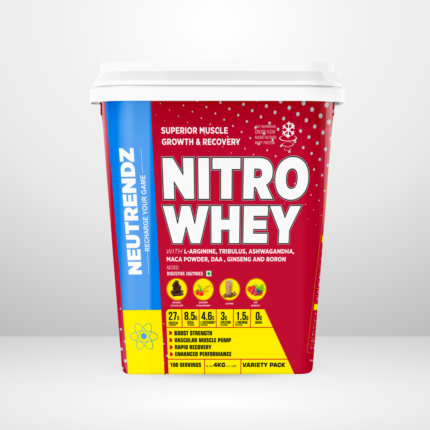NEUTRENDZ NITRO WHEY ( BANANA STRAWBERRY 4 IN 1 VARIETY PACK 4KG )