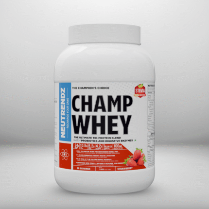 NEUTRENDZ CHAMP WHEY – PREMIUM TRI-PROTEIN BLEND STRAWBEERY 1KG