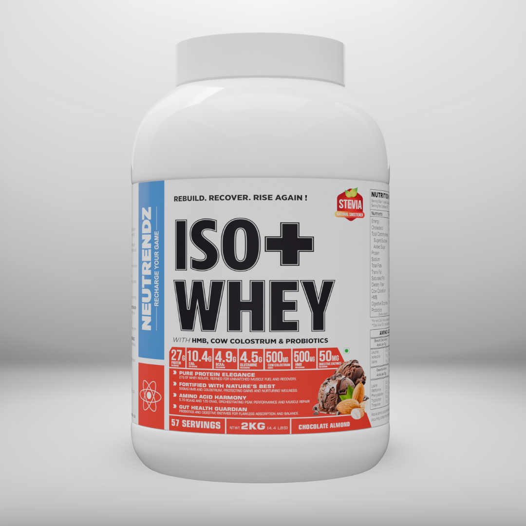 81 NEUTRENDZ ISO+ WHEY ISOLATED PROTEIN POWDER 2KG CHOCOLATE ALMOMD - Image 1