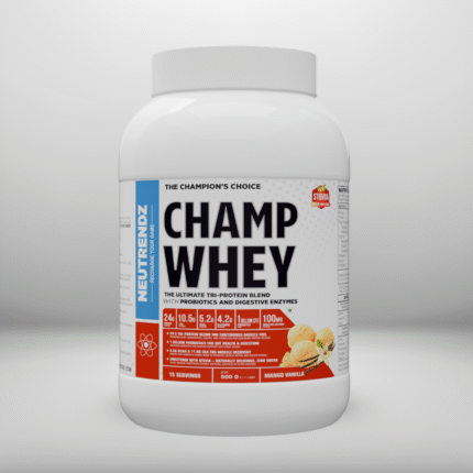 NEUTRENDZ CHAMP WHEY – PREMIUM TRI-PROTEIN BLEND MANGO VANILLA 500G
